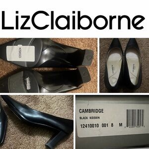 Liz Claiborne Black Kidskin Heels CW6